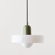 Lampe Pendante Bauhaus en Verre Coloré - Élégance Géométrique et Ambiance Chaleureuse