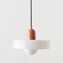 Lampe Pendante Bauhaus en Verre Coloré - Élégance Géométrique et Ambiance Chaleureuse
