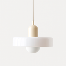 Lampe Pendante Bauhaus en Verre Coloré - Élégance Géométrique et Ambiance Chaleureuse