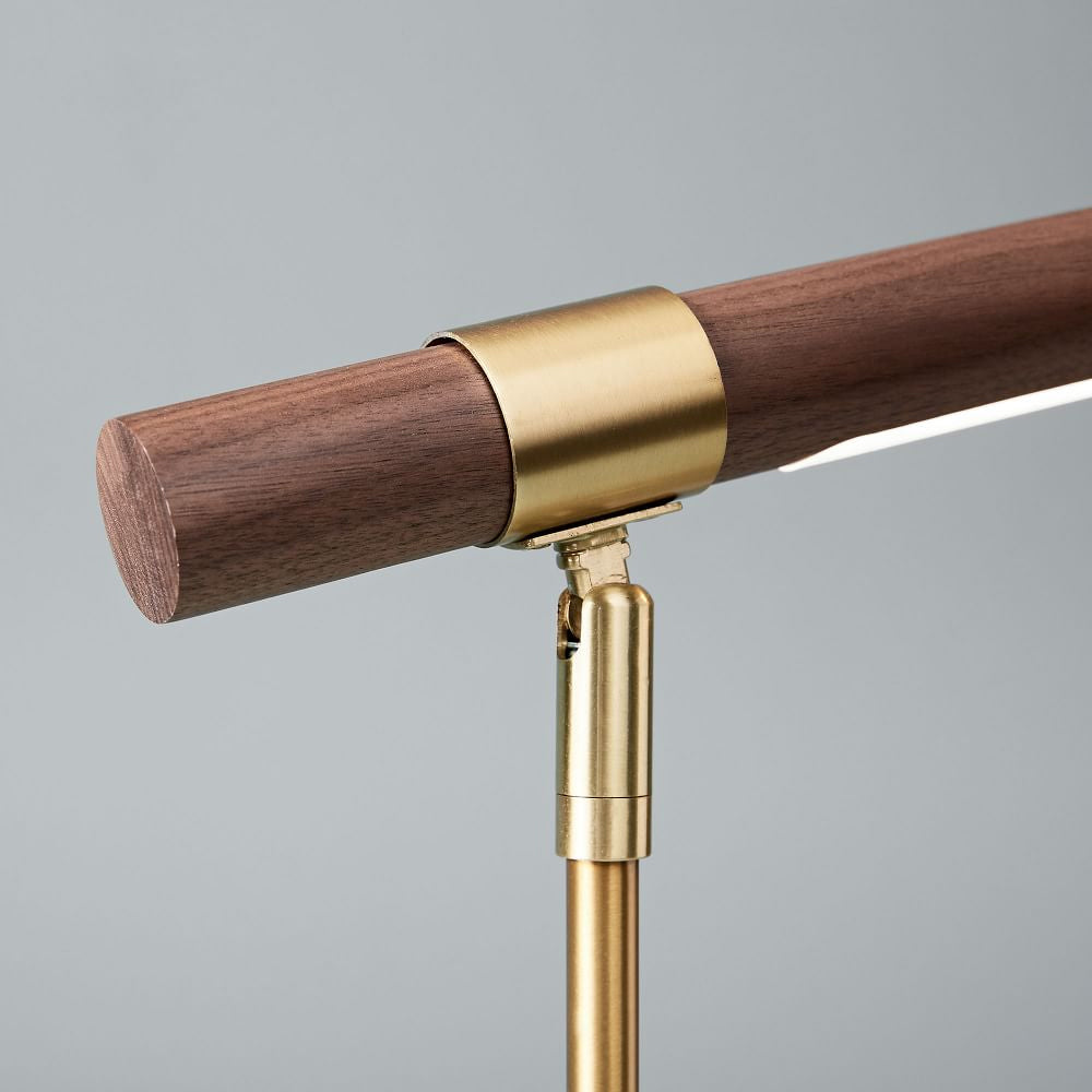 Lampe de Bureau Élégante et Réglable - Design Chic en Bois et Métal