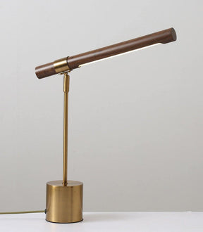 Lampe de Bureau Élégante et Réglable - Design Chic en Bois et Métal