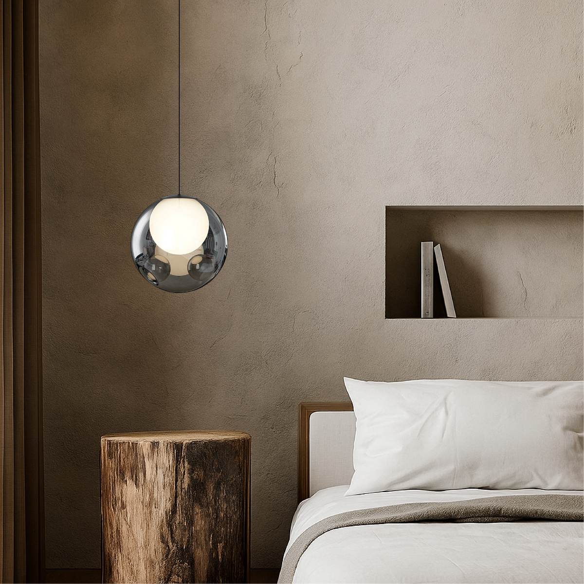 Lampe Suspendue en Verre Italien - Élégance Contemporaine et Ambiance Chaleureuse