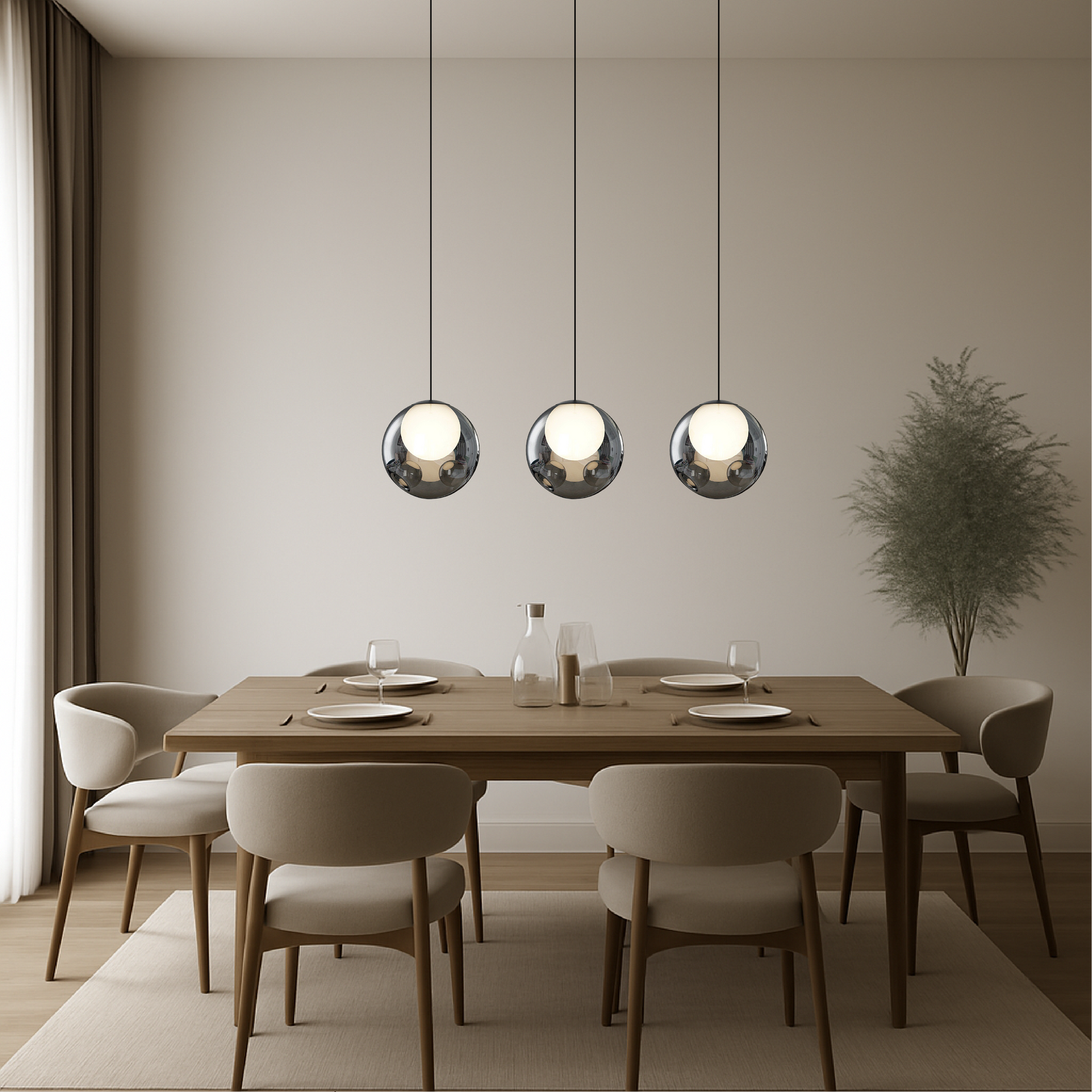 Lampe Suspendue en Verre Italien - Élégance Contemporaine et Ambiance Chaleureuse
