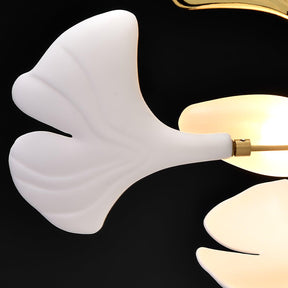 Lustre Ginkgo Contemporain en Verre - Éclairage LED Élégant et Réglable
