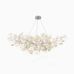 Lustre Ginkgo Contemporain en Verre - Éclairage LED Élégant et Réglable