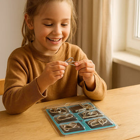 Puzzle en Métal Éducatif - Développe Compétences Cognitives des Enfants
