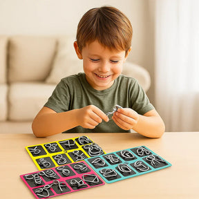 Puzzle en Métal Éducatif - Développe Compétences Cognitives des Enfants