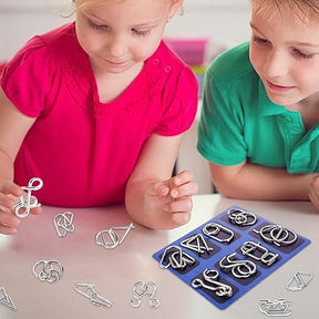 Puzzle en Métal Éducatif - Développe Compétences Cognitives des Enfants