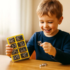 Puzzle en Métal Éducatif - Développe Compétences Cognitives des Enfants