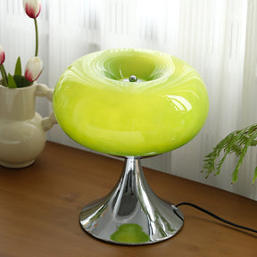 Lampe Contemporaine en Verre et Métal - Design Unique et Éclairage LED Économe