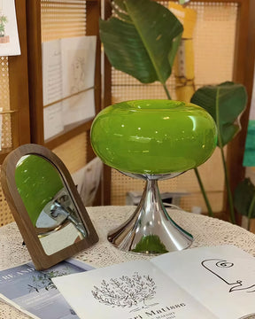 Lampe Contemporaine en Verre et Métal - Design Unique et Éclairage LED Économe