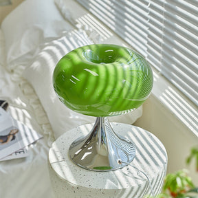Lampe Contemporaine en Verre et Métal - Design Unique et Éclairage LED Économe