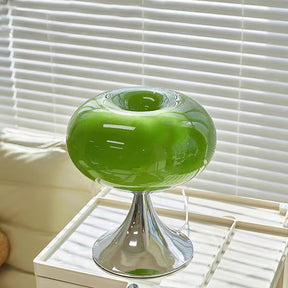 Lampe Contemporaine en Verre et Métal - Design Unique et Éclairage LED Économe