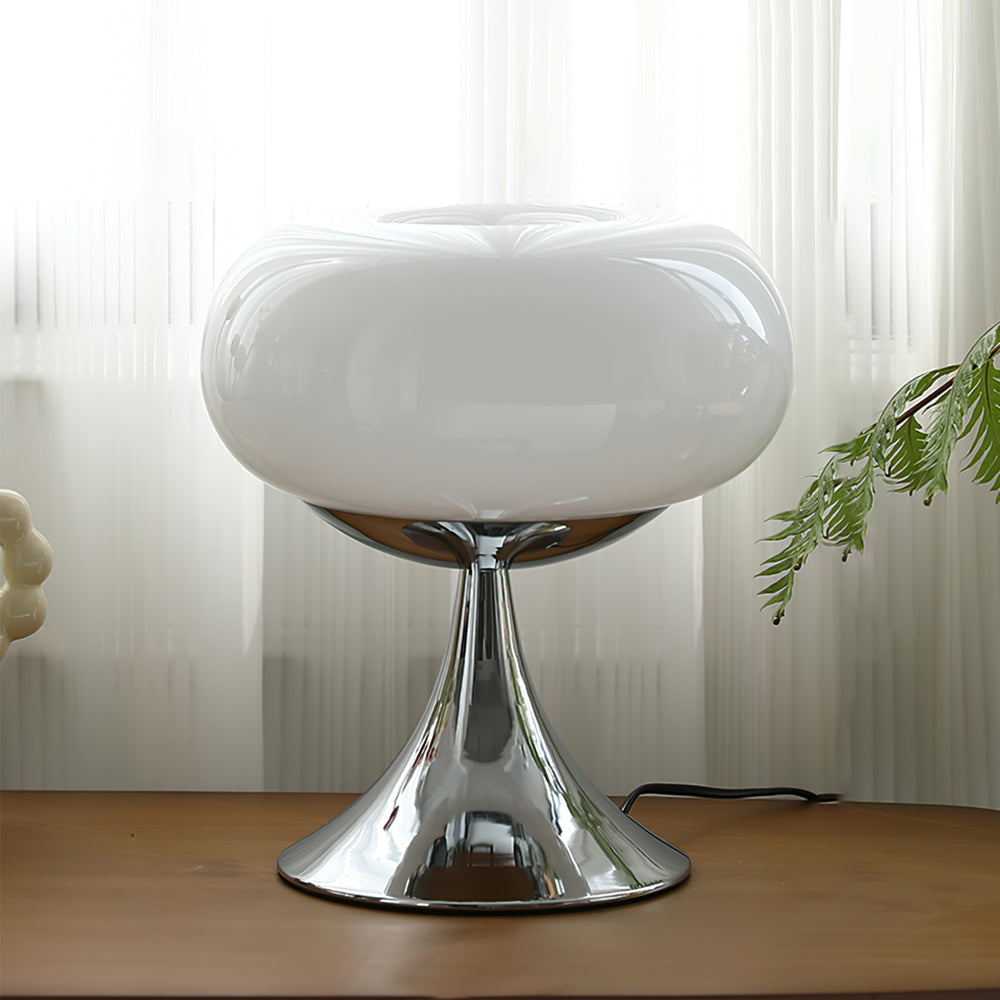 Lampe Contemporaine en Verre et Métal - Design Unique et Éclairage LED Économe