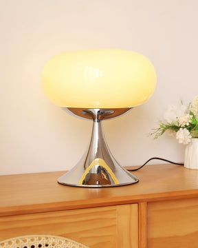 Lampe Contemporaine en Verre et Métal - Design Unique et Éclairage LED Économe