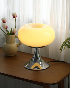 Lampe Contemporaine en Verre et Métal - Design Unique et Éclairage LED Économe