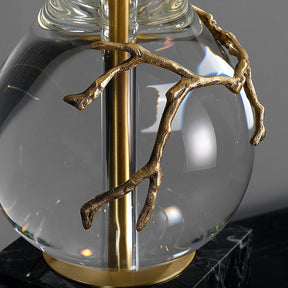 Lampe de Bureau en Marbre Noir - Design Unique et Élégance Naturelle