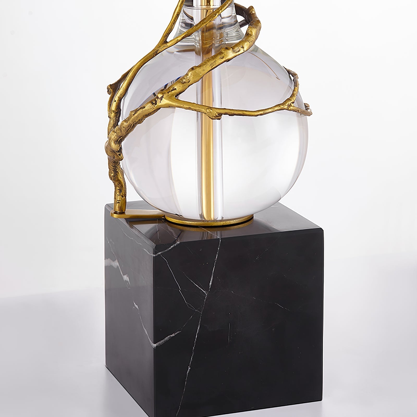 Lampe de Bureau en Marbre Noir - Design Unique et Élégance Naturelle