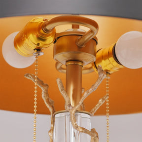Lampe de Bureau en Marbre Noir - Design Unique et Élégance Naturelle