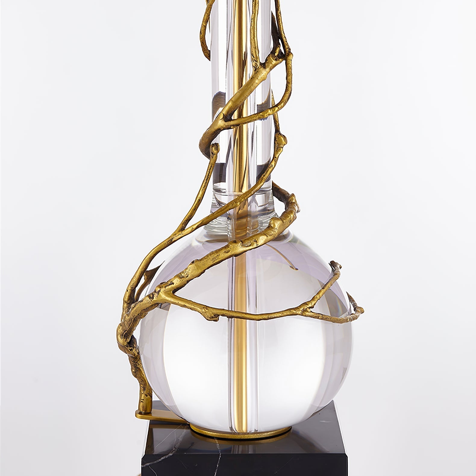 Lampe de Bureau en Marbre Noir - Design Unique et Élégance Naturelle