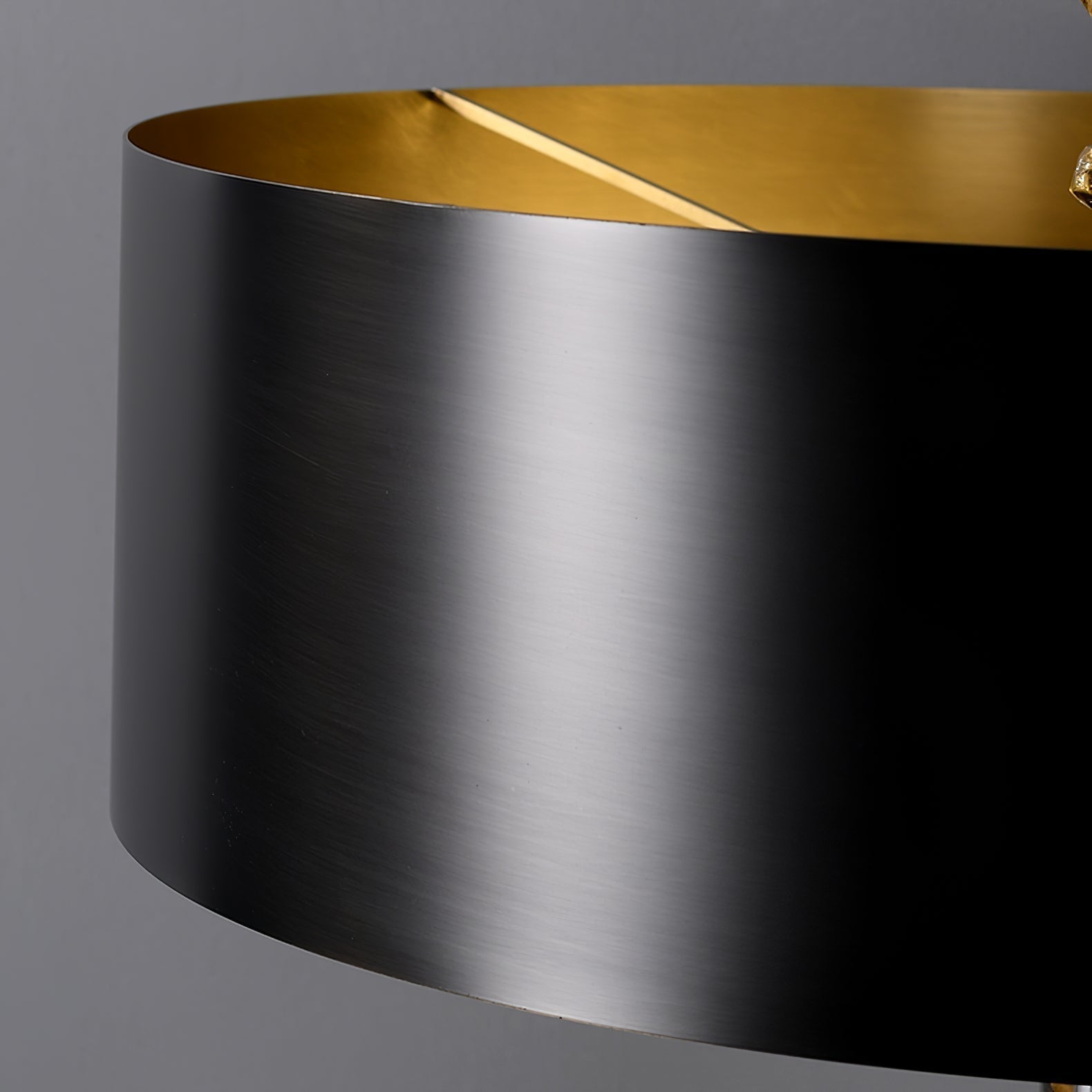 Lampe de Bureau en Marbre Noir - Design Unique et Élégance Naturelle
