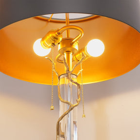 Lampe de Bureau en Marbre Noir - Design Unique et Élégance Naturelle