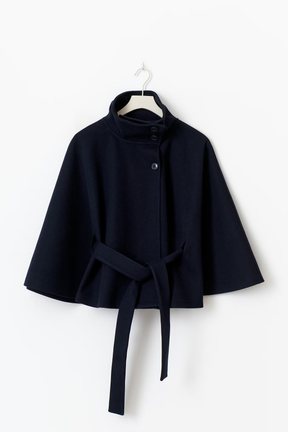 Manteau Cape Élégant pour Femmes - Chic et Pratique avec Col Haut