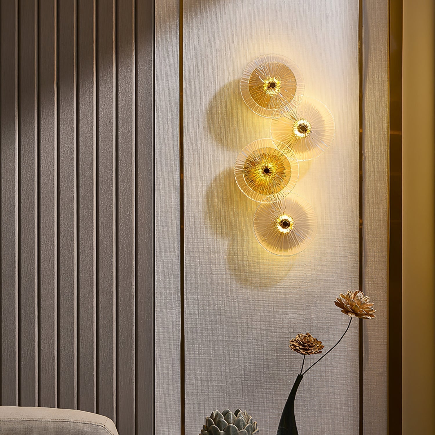 Applique Murale Fleurs de Lotus - Éclairage Élégant et Énergétiquement Efficace