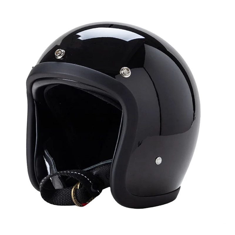 Casque de Moto Vintage Sécurisé - Léger et Confortable pour Longues Balades