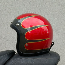 Casque de Moto Vintage Sécurisé - Léger et Confortable pour Longues Balades