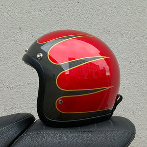 Casque de Moto Vintage Sécurisé - Léger et Confortable pour Longues Balades