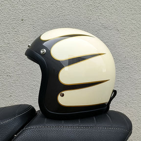 Casque de Moto Vintage Sécurisé - Léger et Confortable pour Longues Balades