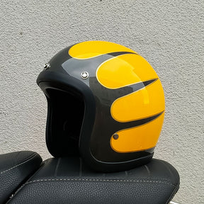Casque de Moto Vintage Sécurisé - Léger et Confortable pour Longues Balades