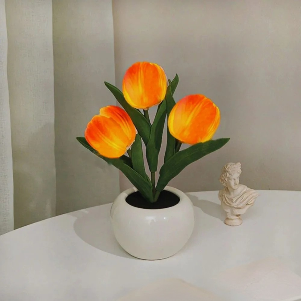 Lampe de Table LED Florale - Éclairage Décoratif et Naturel pour Maison