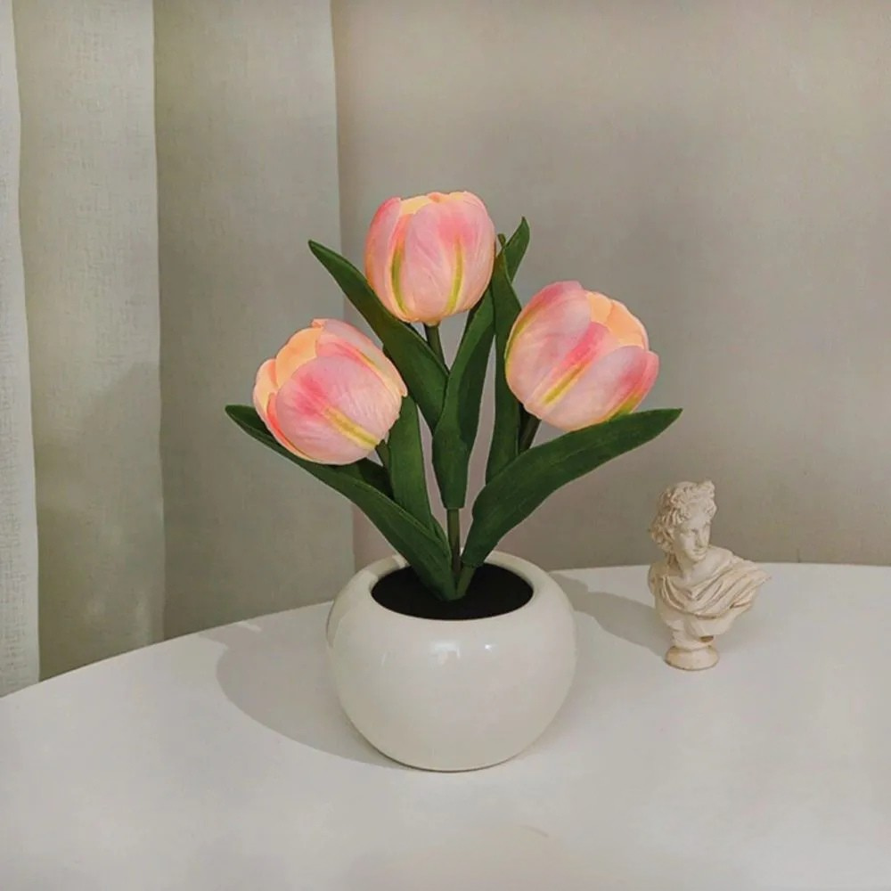 Lampe de Table LED Florale - Éclairage Décoratif et Naturel pour Maison