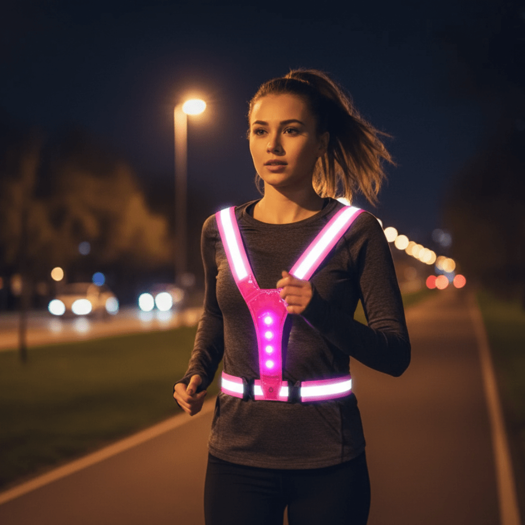 Gilet de Sécurité LED Ajustable | Visibilité Maximale pour Entraînements Nocturnes