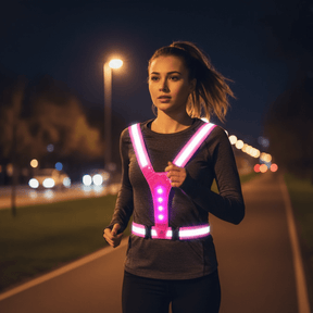Gilet de Sécurité LED Ajustable | Visibilité Maximale pour Entraînements Nocturnes
