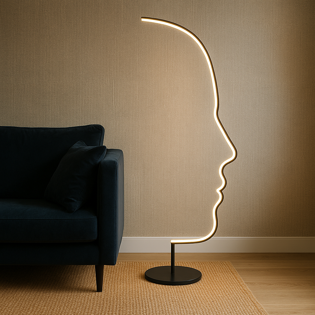 Lampe de Sol Moderne avec LED - Design Sculptural et Élégance Contemporaine