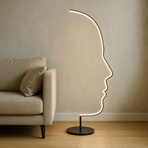 Lampe de Sol Moderne avec LED - Design Sculptural et Élégance Contemporaine