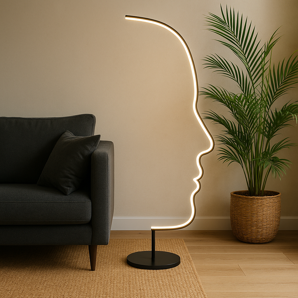 Lampe de Sol Moderne avec LED - Design Sculptural et Élégance Contemporaine