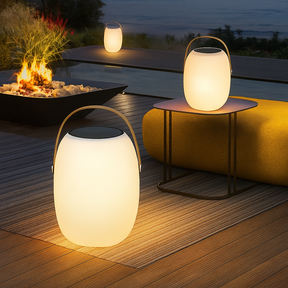 Lampe Solaire Portable pour Patio - Éclairage Écologique et Élégant