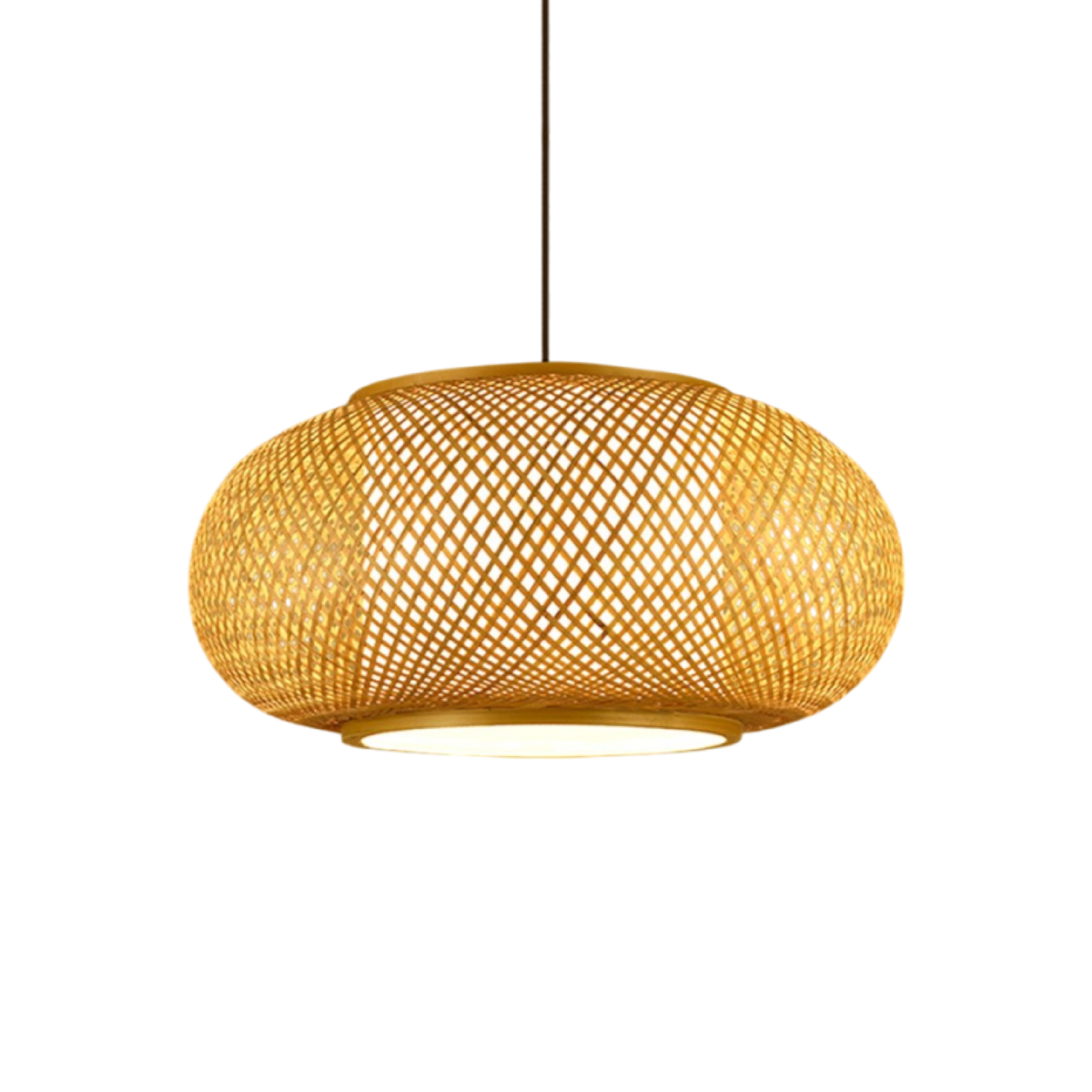 Lampe Suspendue en Bambou Naturel - Éclairage Chaud et Ambiance Cosy
