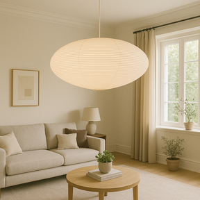 Lampe Suspendue en Papier Wabi - Élégance Vintage et Atmosphère Chaleureuse