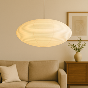 Lampe Suspendue en Papier Wabi - Élégance Vintage et Atmosphère Chaleureuse