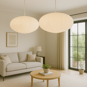 Lampe Suspendue en Papier Wabi - Élégance Vintage et Atmosphère Chaleureuse