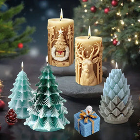 Moule à Bougies 3D en Silicone - Créez des Décorations Fait Maison