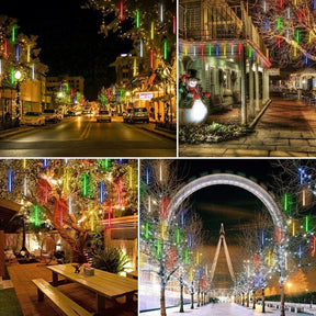Lumières LED Météores Étanches - Effet Magique pour Décor Extérieur