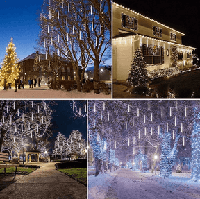 Lumières LED Météores Étanches - Effet Magique pour Décor Extérieur