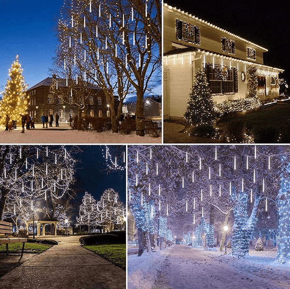 Lumières LED Météores Étanches - Effet Magique pour Décor Extérieur