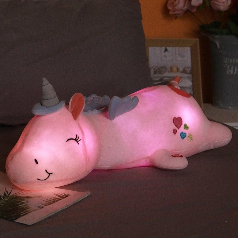Peluche Licorne Lumineuse pour Enfants - Douceur et Confort Nocturne